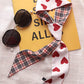Original Flower&Letter Print Hair Band&Silk Scarf