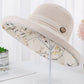 Stylish Reversible Floral Hollow Sun-Protection Large Wide Brim Hat