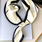 Original Striped Print Hair Band&Silk Scarf