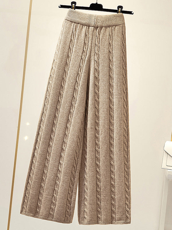 Stylish Selection Loose Wide Leg Solid Color Pants