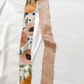 Fashion Trumpet Flowers Tie-Dyed Sun Protection Hair Band& Silk Scarf