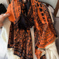 Imitation Cashmere Printed Tasseled Shawl Scarf