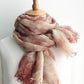 Vintage Tie-Dyed Fringed Scarf