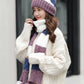 Personality Thickened Solid Hat&Scarf Set