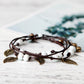 Original National Handmade 7 Colors Ceramic Bead Alloy Leaf Bracelet