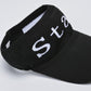 Solid Color Letter Print Breathable Sports Sun Protection Hat