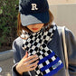 Original Imitated Cashmere Knitting Contrast Color Checkered Scarf