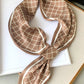 Stylish Plaid Hair Band&Silk Scarf