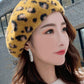 Stylish Leopard Beret Hat