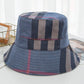 Casual Plaid Keep Warm Suede Fisherman Hat