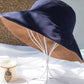 Simple Solid Color Split-Joint Big Brim Beach Fisherman Hat