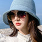 Vacation Casual Solid Color Woven Fisherman Hat