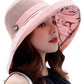 Floral Printed Sun Protection Splicing Pot Hat