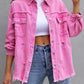 Loose Multicolor Ripped Denim Jacket