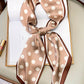 Vintage Polka-Dot Printed Hair Band& Silk Scarf