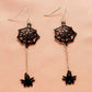 Halloween Pumpkin Skeleton Bat Earrings
