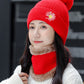 Personality Thickened Solid Hat&Scarf Set