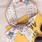 Original Flower&Letter Print Hair Band&Silk Scarf