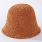 Thicken Wool-Blend Solid Bucket Hat