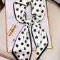 Vintage Polka-Dot Printed Hair Band& Silk Scarf