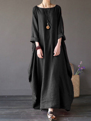 Loose Oversized Cotton Linen Dress