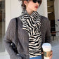 Zebra Pattern Knitting  Stylish Shawl Scarf