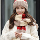 Personality Thickened Solid Hat&Scarf Set