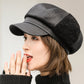 Personality Solid Split-Joint PU Beret Hat