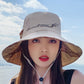 Original Plaid&Letter Print Sun-Protection Bucket Hat