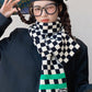 Original Imitated Cashmere Knitting Contrast Color Checkered Scarf