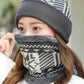 Fashion Knitting Jacquard Keep Warm Scarf&Hat Two Pieces Set