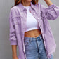 Loose Multicolor Ripped Denim Jacket