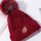 Simple Rabbit Fur Solid Color Knitted Hat