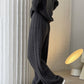 Original Creation Wide Leg Loose Jacquard Solid Color Casual Pants Bottoms