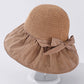 Vacation Weave Bow-Embellished Sun Protection Caps