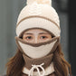 Personality Warm Knitting Hat+Scarf+Mask Set