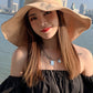 Casual Hollow Sun-Protection Large Wide Brim Bucket Hat