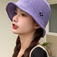 Cute Solid Color Woven Fisherman Hat
