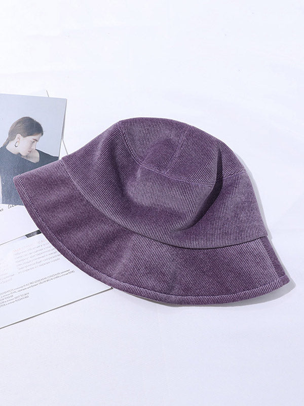 Casual 4 Colors Corduroy Fisherman Hat