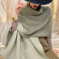Split-Joint Wrinkled Long Warmer Scarf