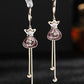 Crystal Lucky Bag Tassel Eardrop