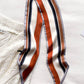 Striped Contrast Colors Hair Band&Silk Scarf