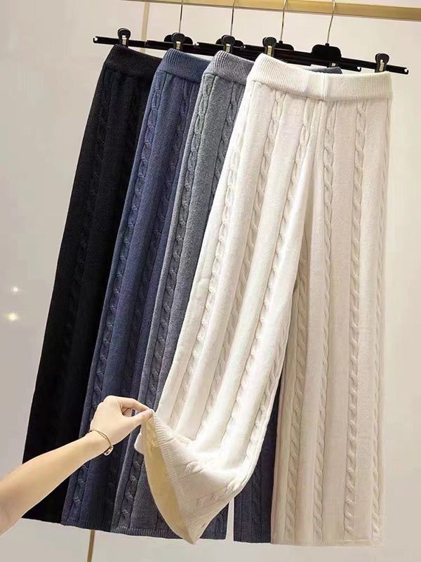 Stylish Selection Loose Wide Leg Solid Color Pants