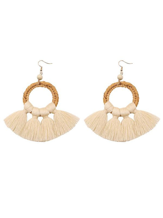 Tasseled Knitting Bohemia Earrings
