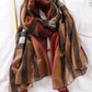 Vacation Boho Plaid Sunscreen Silk Scarf