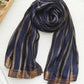 Contrast Colors Striped Light Maturity Silk Scarf&Shawl