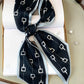 Original Striped&Plaid Print Hair Band&Silk Scarf