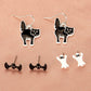 Halloween Pumpkin Skeleton Bat Earrings