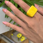 Original Stylish Resin 8 Colors Geometric Ring