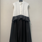 Fashion Sleeveless Round Neck Panel Long Dress